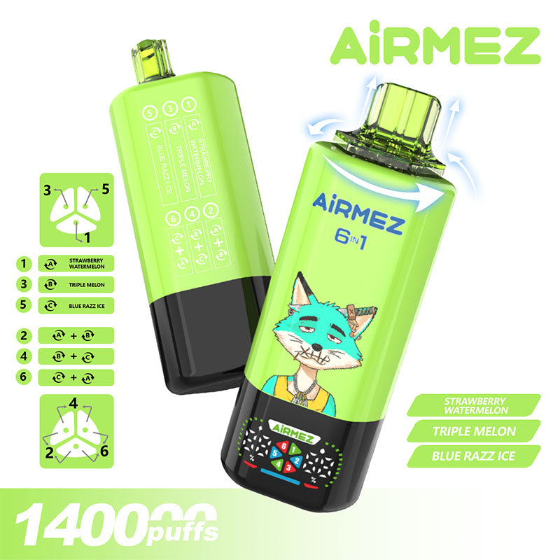 Airmez 140000 Puffs 6in1 Disposable Vape 140K E-cigarettes - Vapepenkit Airmez 140000 Puffs 6in1 Disposable Vape 140K E-cigarettes - Vapepenkit