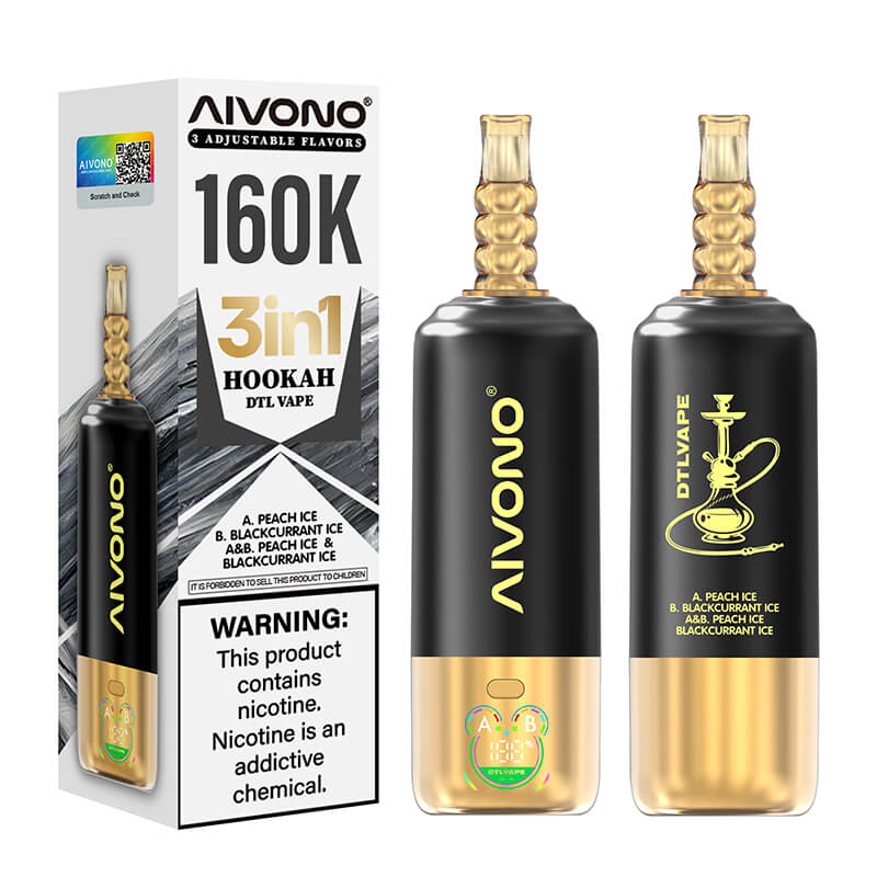 Aivono 160000 Puffs 3in1 Hookah DTL Disposable Vape