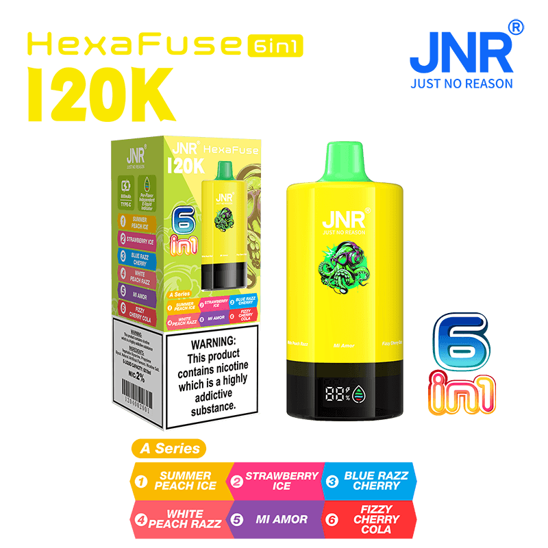 JNR HexaFuse 120000 Puffs 6in1 Disposable Vape