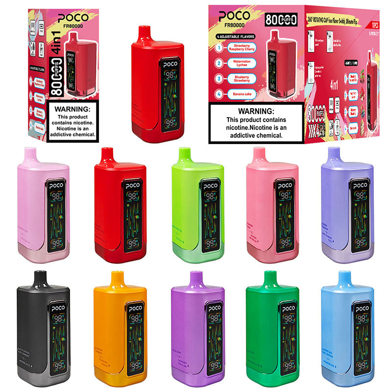 POCO FR 80000 Puffs 4 Flavors Disposable Vape