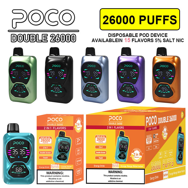 POCO DB26000 Dual Flavors Disposable Vape 26K Puff Vaping POCO DB26000 Dual Flavors Disposable Vape 26K Puff Vaping