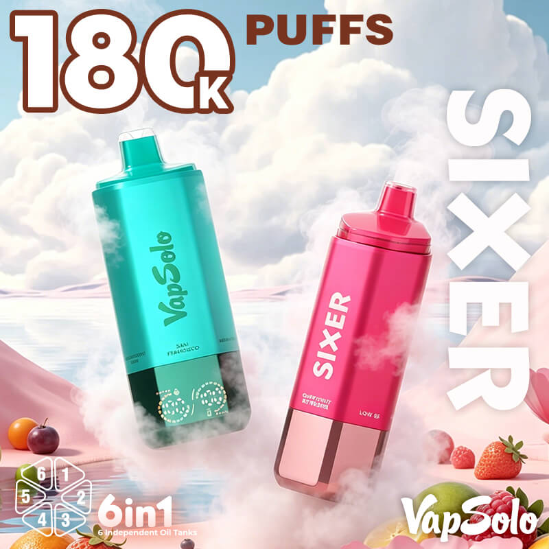 Vapsolo Sixer 180000 Puffs 6in1 Disposable Vape