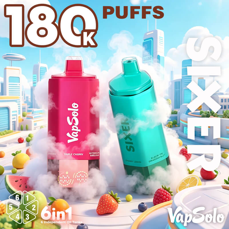 Vapsolo Sixer 180000 Puffs 6in1 Disposable Vape