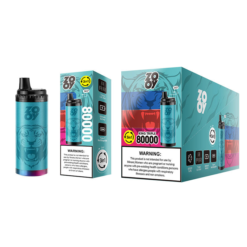 Zooy King 80000 Puffs 3 Flavors Disposable Vape