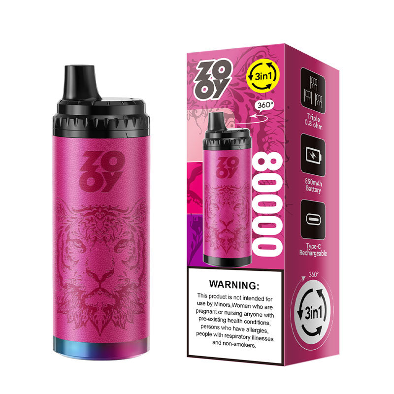 Zooy King 80000 Puffs 3 Flavors Disposable Vape 80K E-cigarettes
