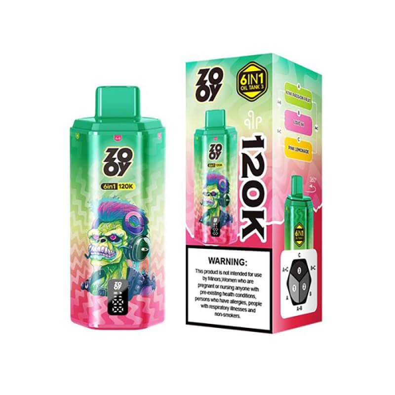 Zooy 120000 Puffs 6 Flavors Disposable Vape
