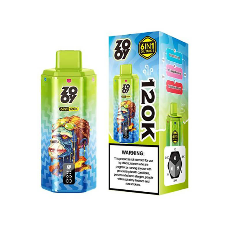 Zooy 120000 Puffs 6 Flavors Disposable Vape
