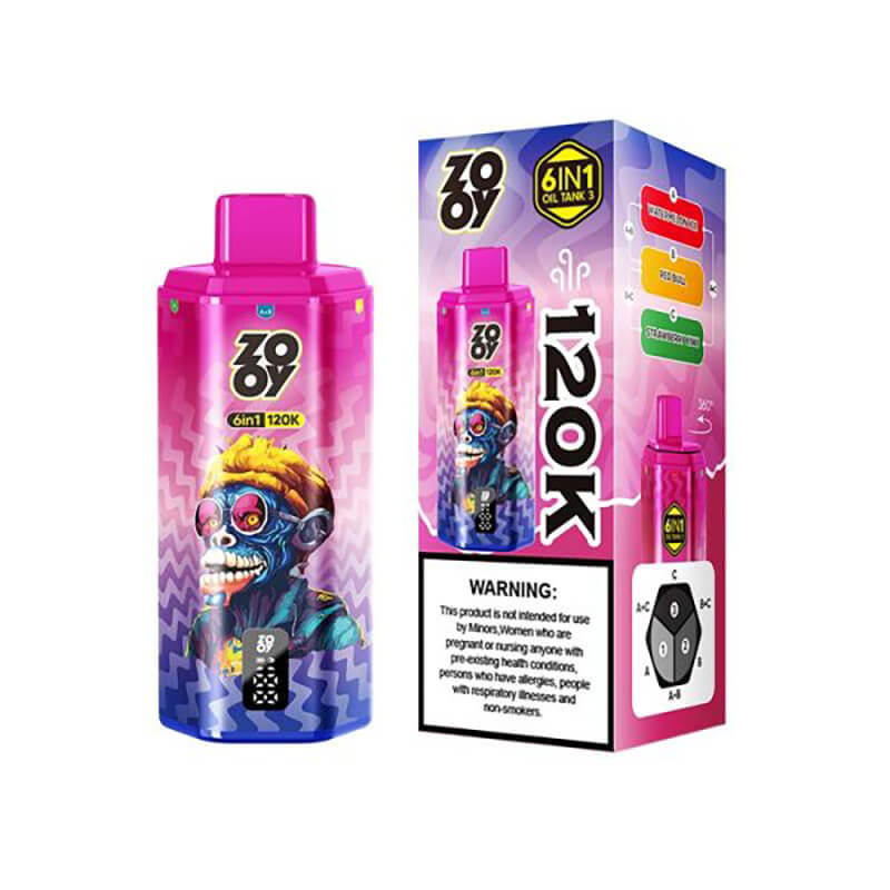 Zooy 120000 Puffs 6 Flavors Disposable Vape 120K E-cigarettes Vaping