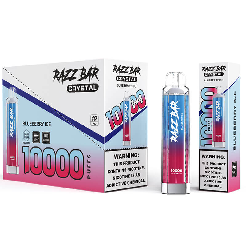 Razz Bar Crystal 10000 Puffs Disposable Vape