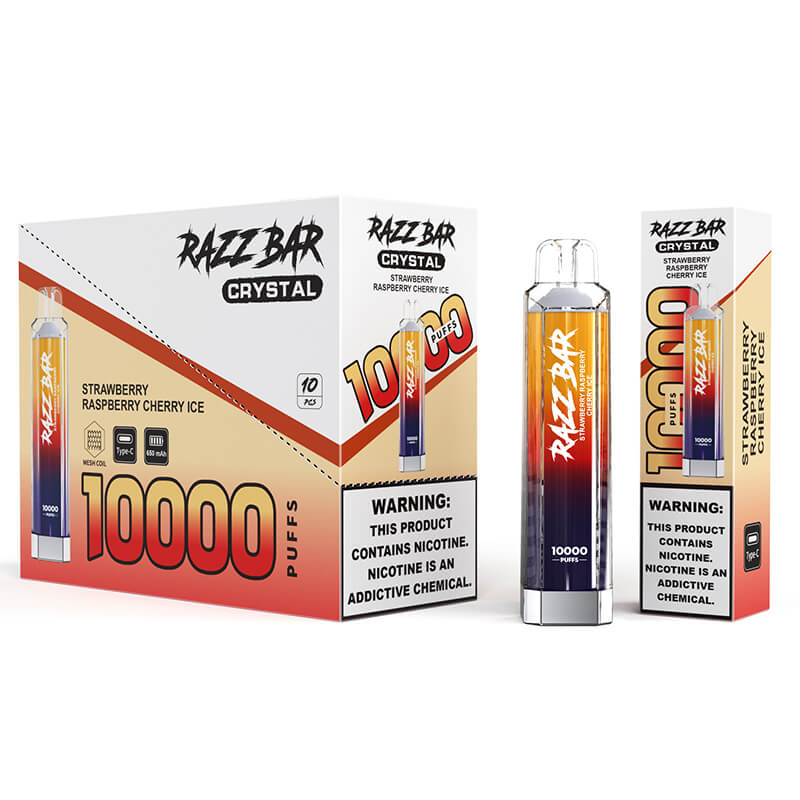 Razz Bar Crystal 10000 Puffs Disposable Vape