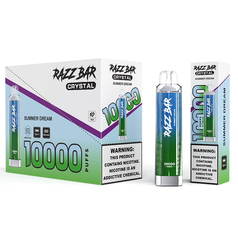 Razz Bar Crystal 10000 Puffs Disposable Vape