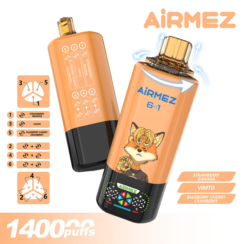 Airmez 140000 Puffs 6 Flavors Disposable Vape
