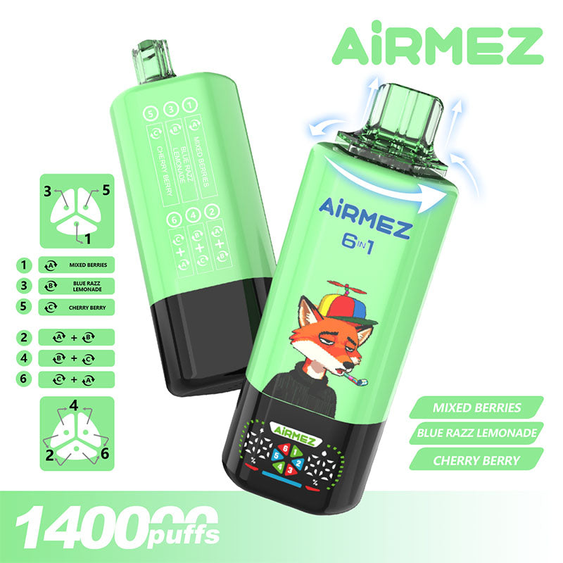 Airmez 140000 Puffs 6in1 Disposable Vape 140K E-cigarettes - Vapepenkit Airmez 140000 Puffs 6in1 Disposable Vape 140K E-cigarettes - Vapepenkit