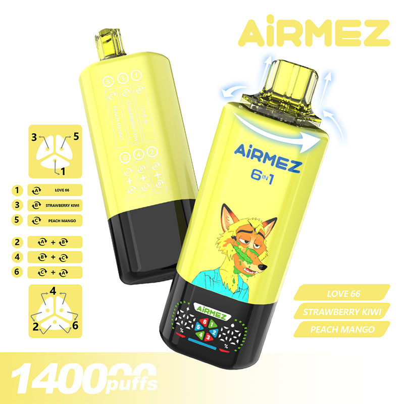 6 flavor vape Airmez 140000 Puffs 6in1 Disposable Vape 140K E-cigarettes