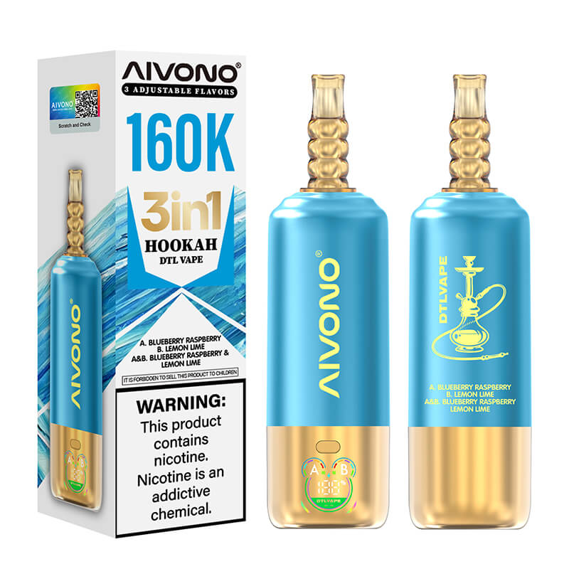 Aivono 160000 Puffs 3in1 Hookah DTL Disposable Vape