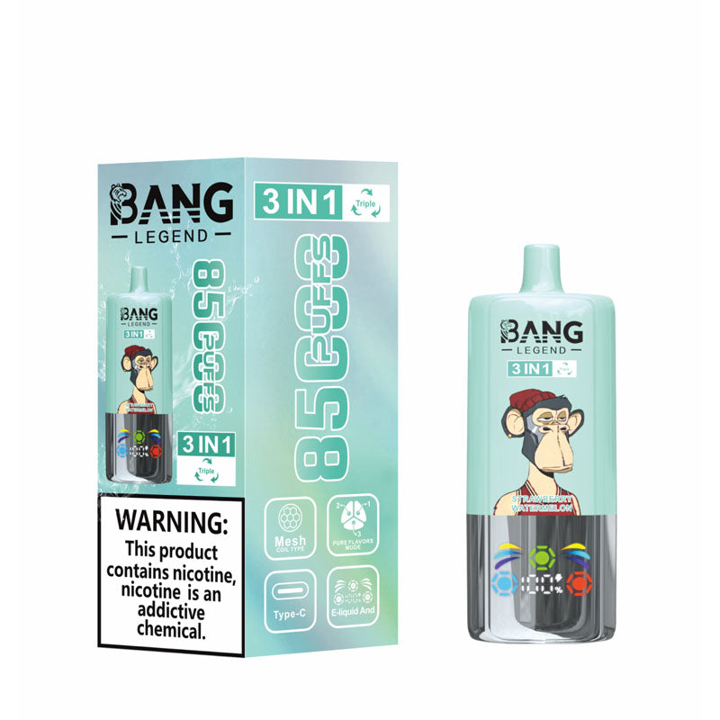 3-in-1 vape disposable Bang Legend 85000 Puffs 3in1 Disposable Vape 85K E-cigarettes