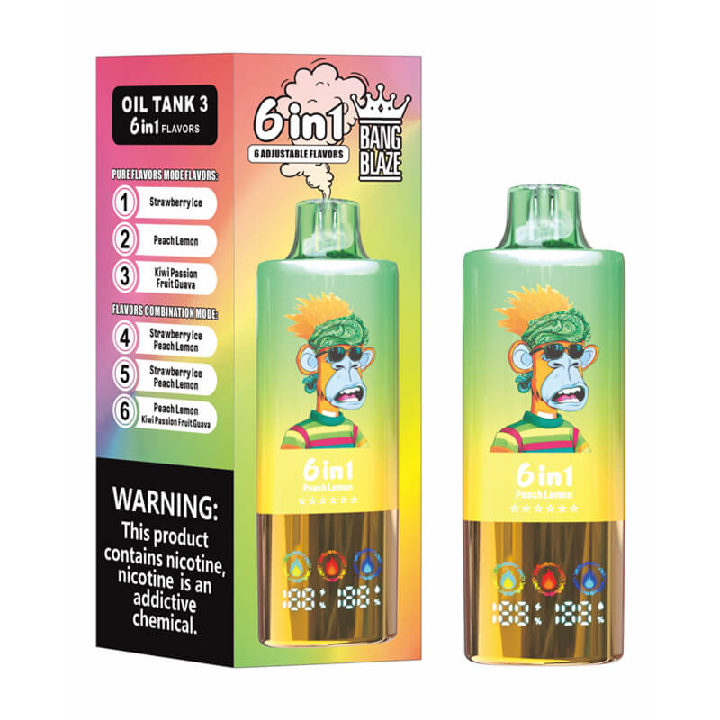 Bang Blaze 100000 Puffs 6in1 Disposable Vape 100K E-cigarettes - Vapepenkit Bang Blaze 100000 Puffs 6in1 Disposable Vape 100K E-cigarettes - Vapepenkit