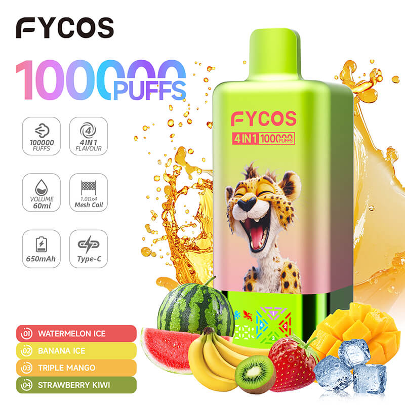 FYCOS 100000 Puffs 4 Flavors Disposable Vape