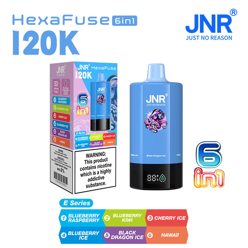 JNR HexaFuse 120000 Puffs 6in1 Disposable Vape