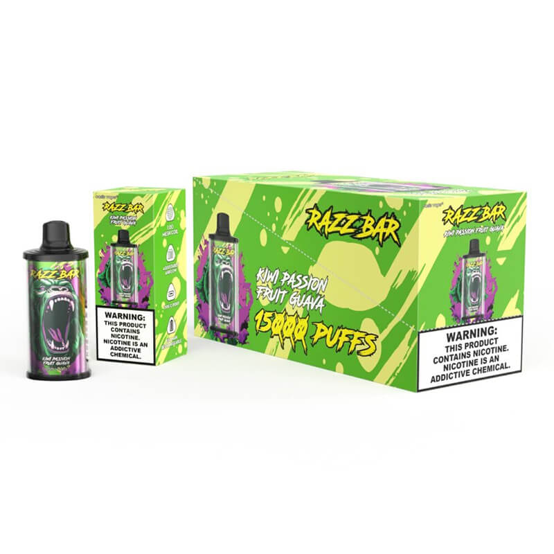Razz Bar 15000 Disposable Vape 2%5% Nicotine 650mAh 15K Puffs Vaping ...