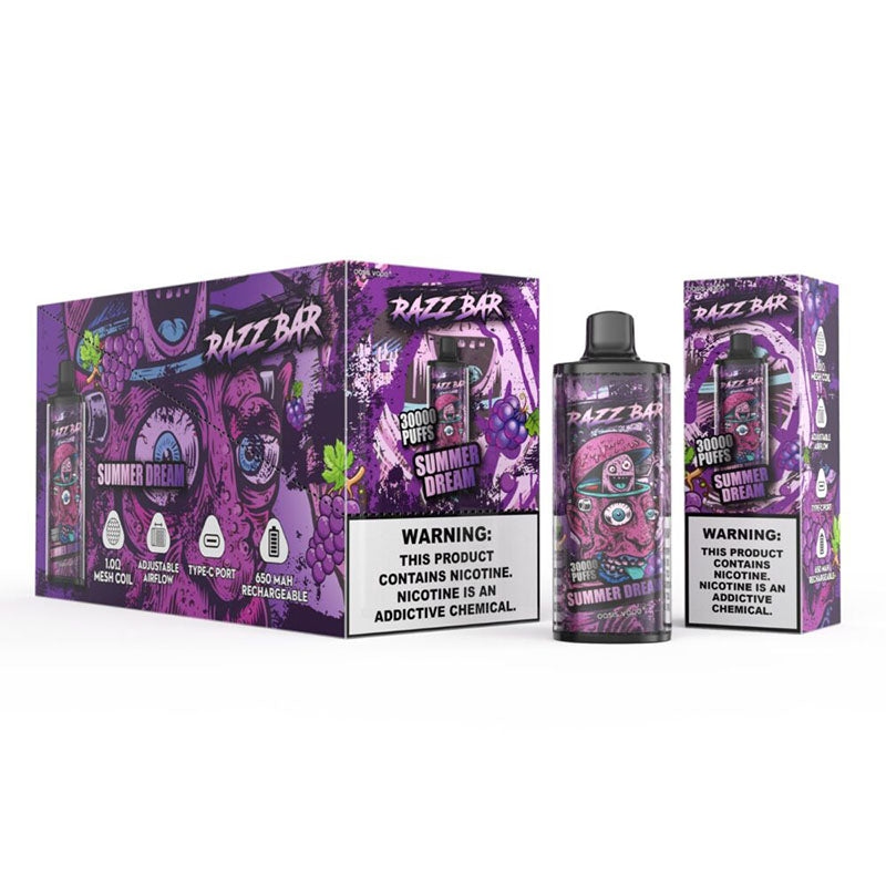 Razz Bar 30000 Puffs Disposable Vape 30K Vape Kit - Vapepenkit Razz Bar 30000 Puffs Disposable Vape 30K Vape Kit - Vapepenkit