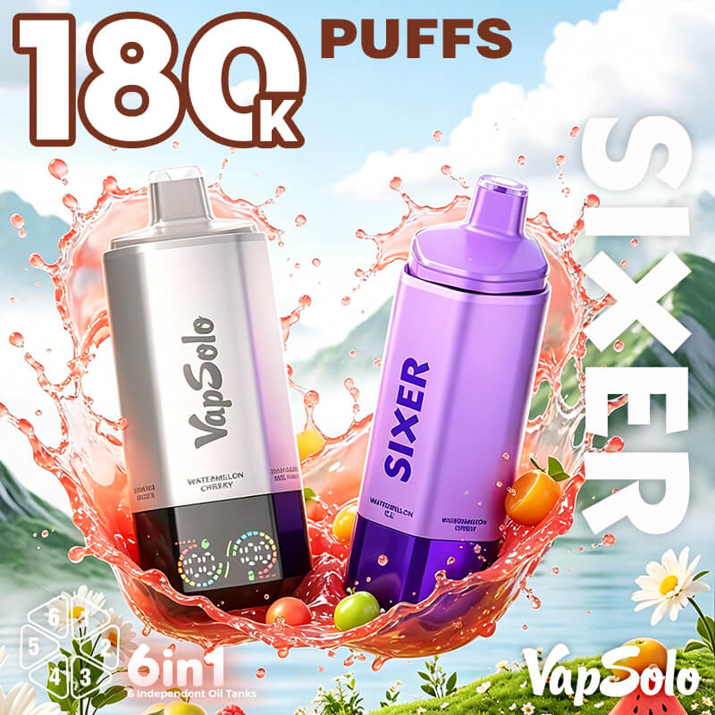 Vapsolo Sixer 180000 Puffs 6in1 Disposable Vape