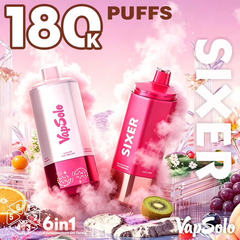 Vapsolo Sixer 180000 Puffs 6in1 Disposable Vape