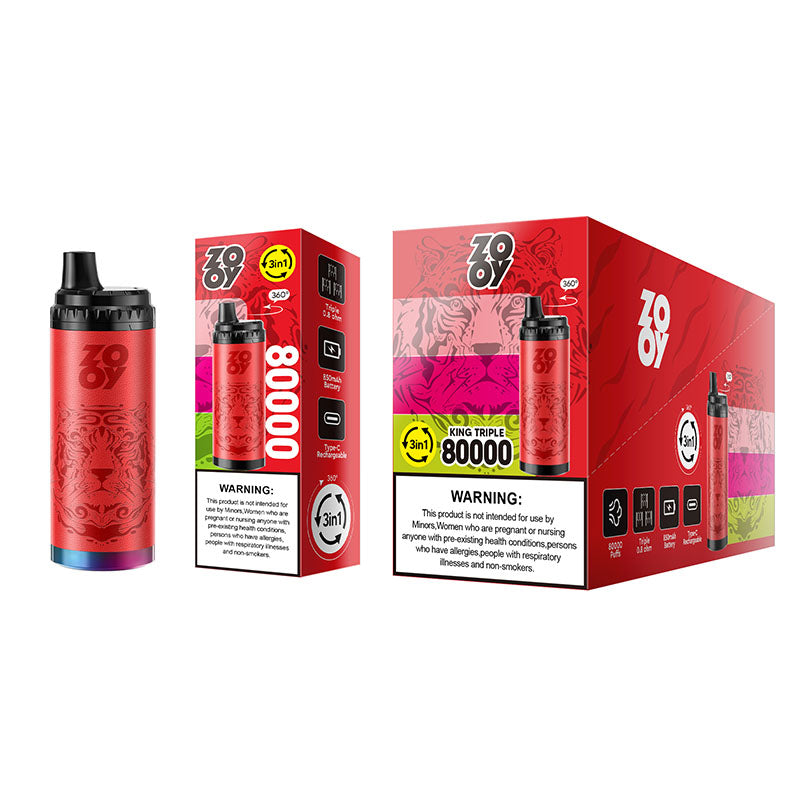 Zooy King 80000 Puffs 3 Flavors Disposable Vape