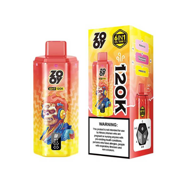 Zooy 120000 Puffs 6 Flavors Disposable Vape