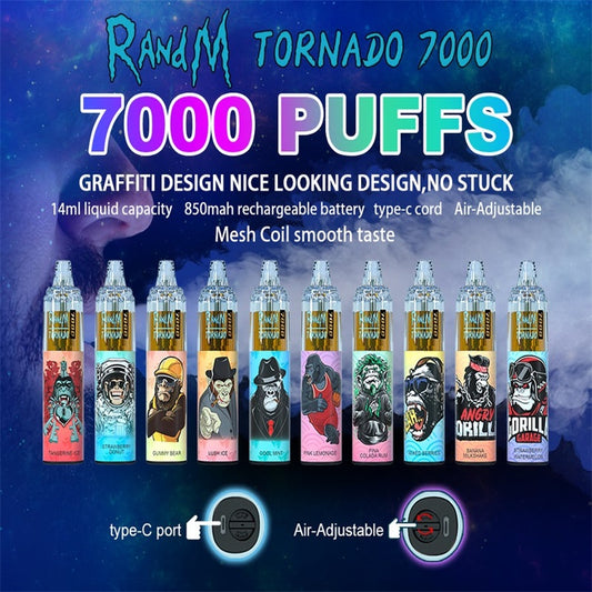 RandM Tornado 7000 Puffs Disposable Vape Kit